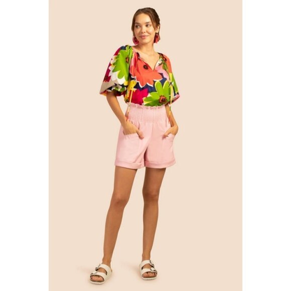 💕TRINA TURK💕 Baristo Short ~ Leatherette Desert Rose Pink 10 NWT - Picture 4 of 15